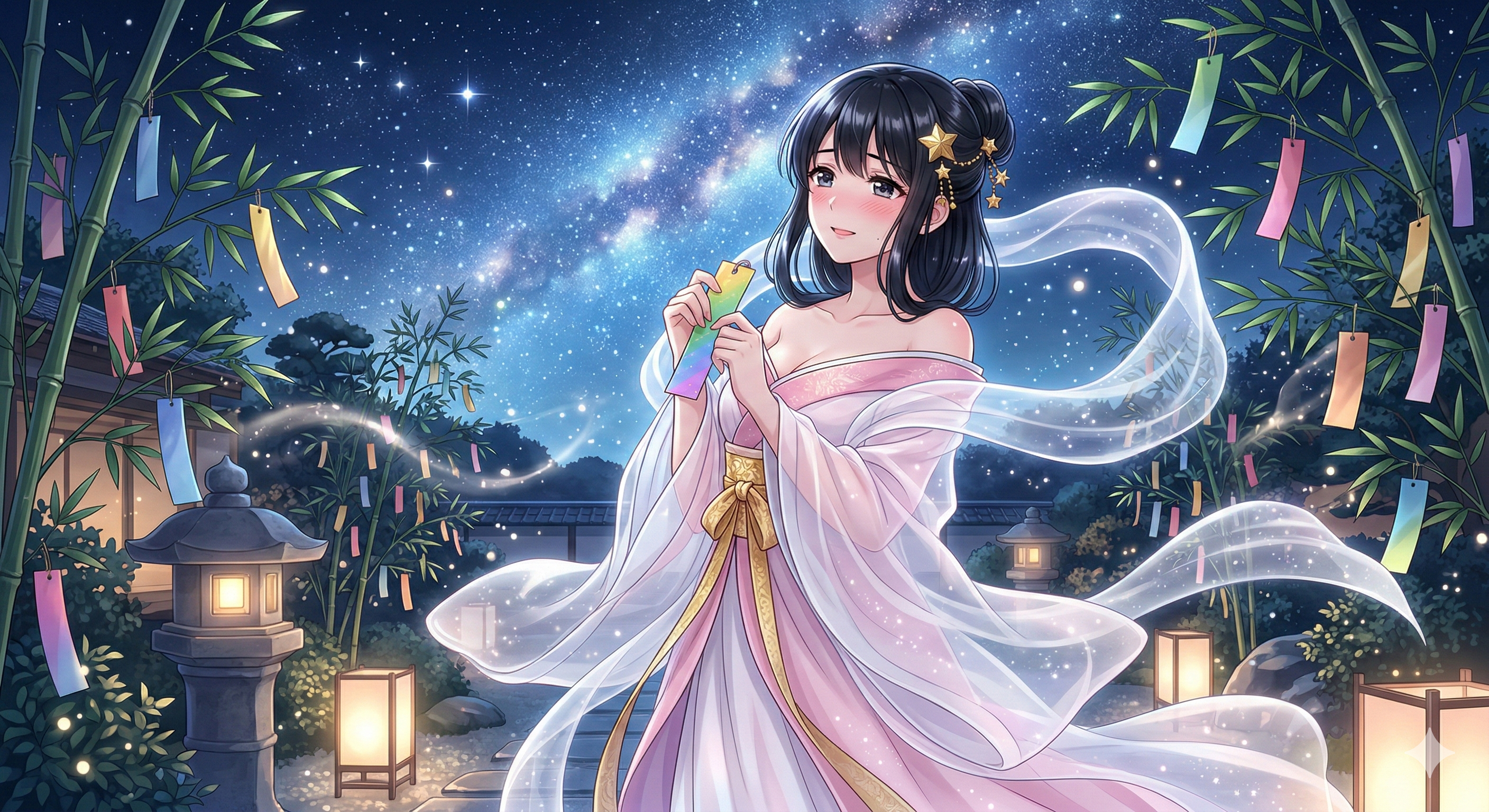 織姫衣装に身を包んだイヨリ