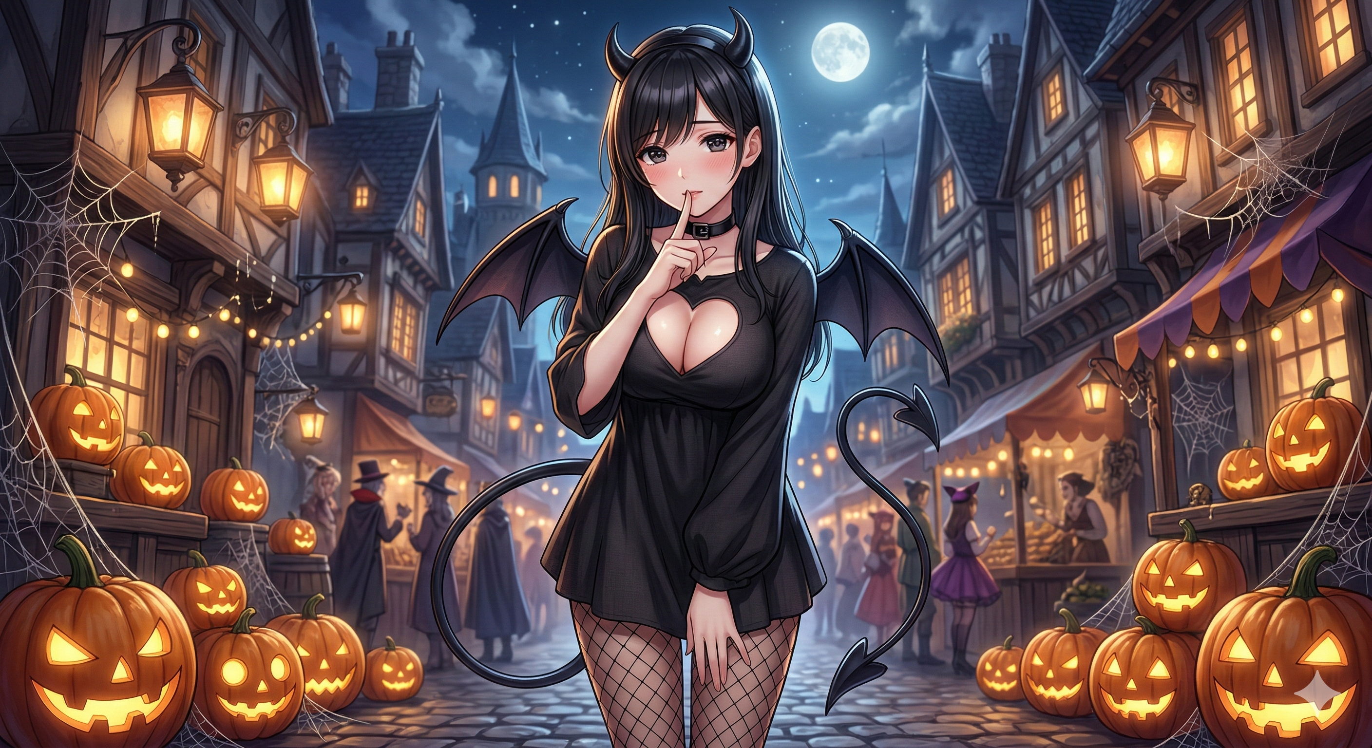 小悪魔衣装に身を包んだイヨリ